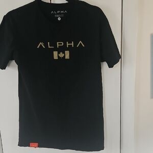 Alpha Men’s Black Short-Sleeve Logo Tee